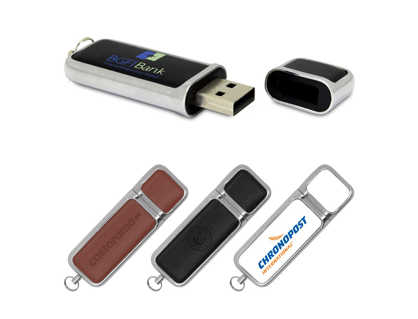 USB Leather Metal