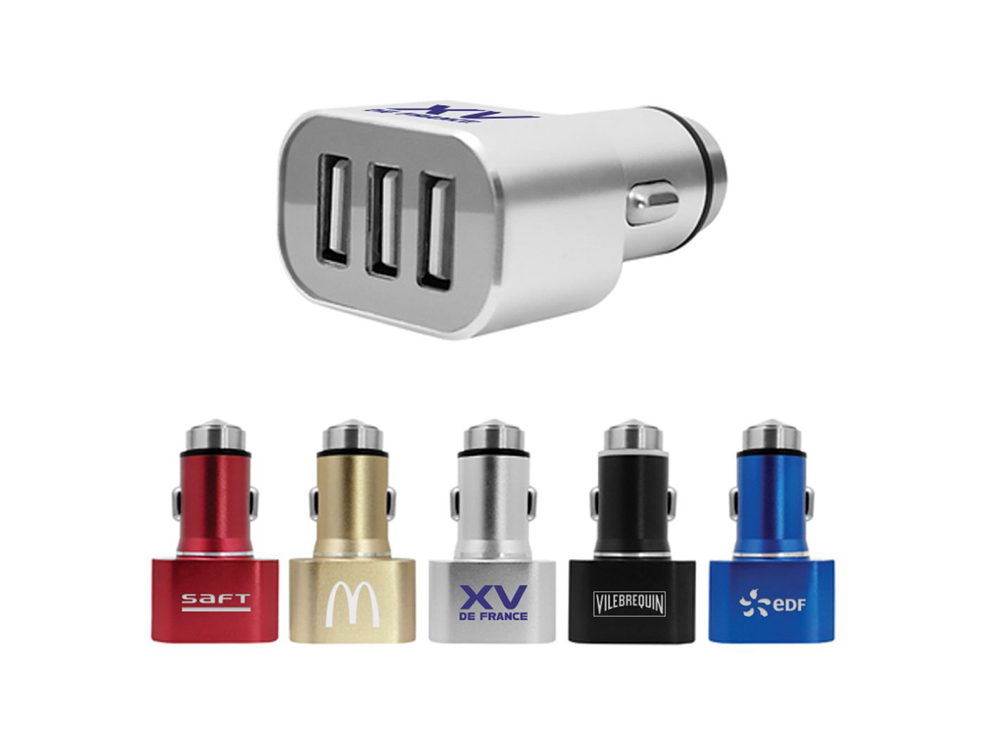 Car Charger 3 Ports USB